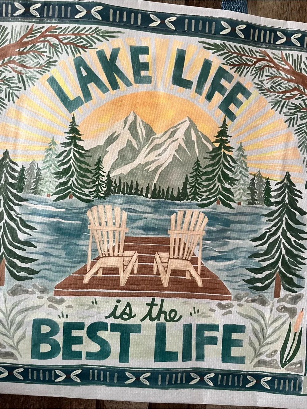 Lake Life ReusableTote– Blue/Teal